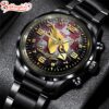 Custom Name Arizona Cardinals NFL 3D Football Sport Black Stainless Steel Watch