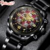 Custom Name Atlanta Falcons NFL 3D Football Sport Black Stainless Steel Watch