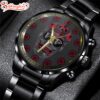 Custom Name Atlanta Falcons NFL Football Sport Black Stainless Steel Watch