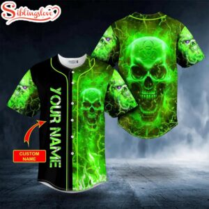 Custom Name Biohazard Green Fire…