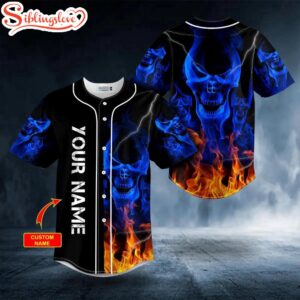 Custom Name Blue Smoke Skeleton…