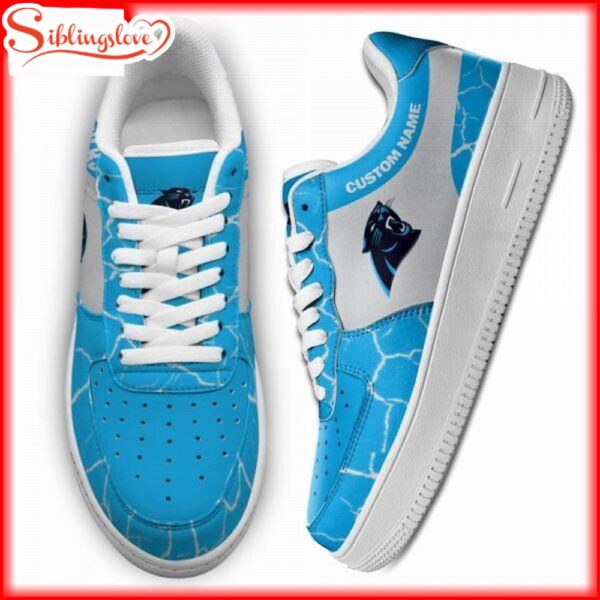 Custom Name Carolina Panthers NFL Air Force 1 Shoes Gift For Fans