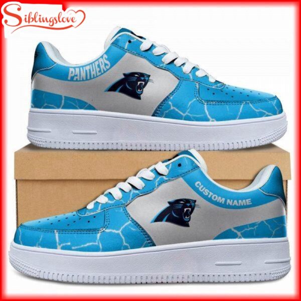 Custom Name Carolina Panthers NFL Air Force 1 Shoes Gift For Fans