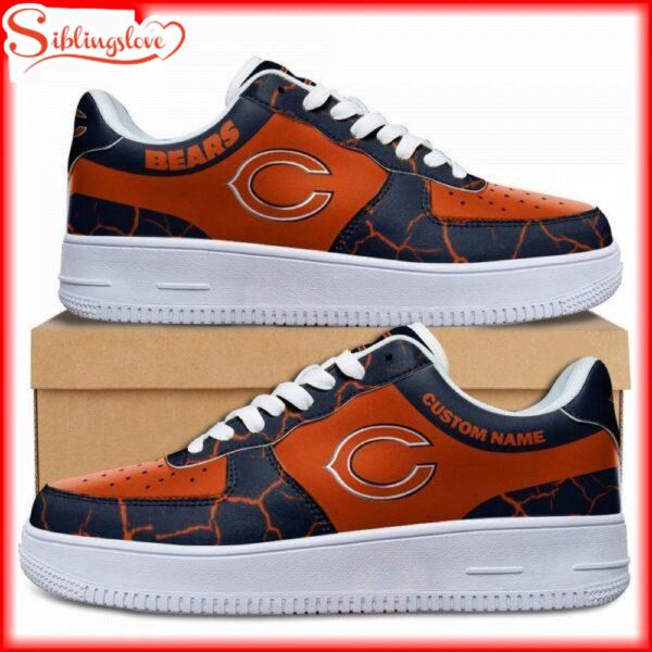 Custom Name Chicago Bears NFL Air Force 1 Shoes Gift For Fans