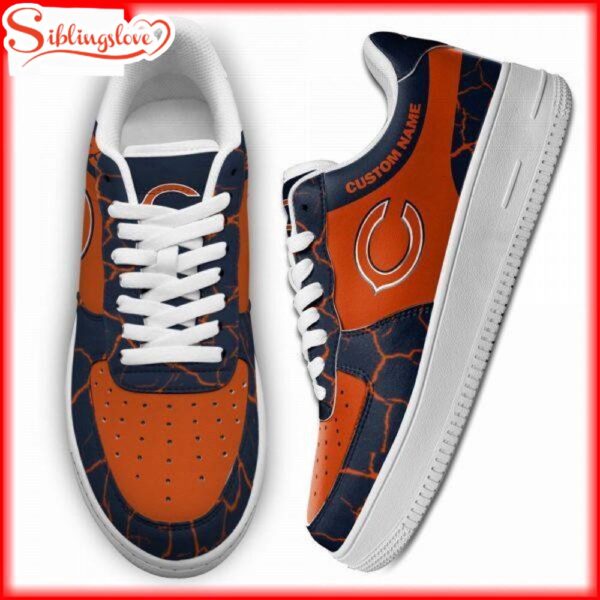 Custom Name Chicago Bears NFL Air Force 1 Shoes Gift For Fans