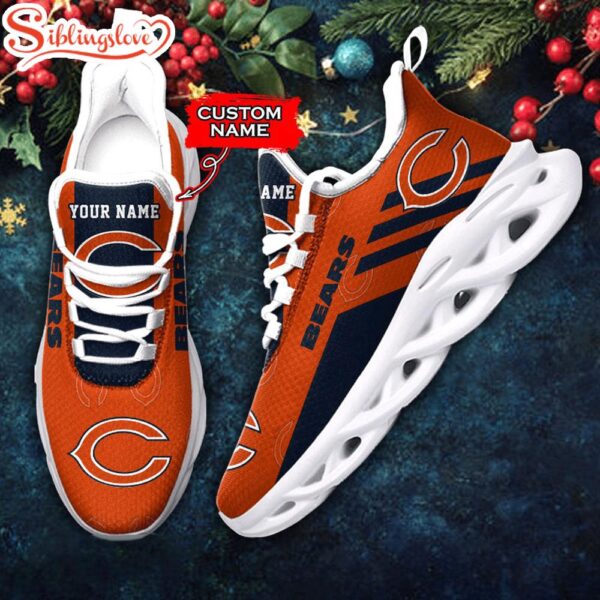 Custom Name Chicago Bears NFL New Football Team Christmas Max Soul Shoes