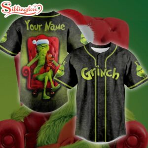 Custom Name Christmas The Grinch Baseball Jersey