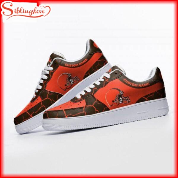 Custom Name Cleveland Browns NFL Air Force 1 Shoes Gift For Fans