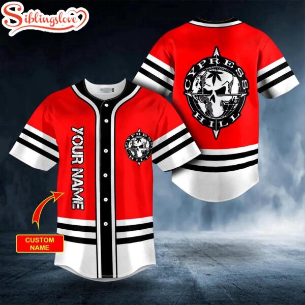 Custom Name Cypress Hill Skull Halloween Baseball Jersey Shirt