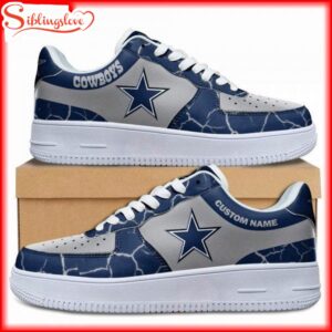 Custom Name Dallas Cowboys NFL Air Force 1 Shoes Gift For Fans