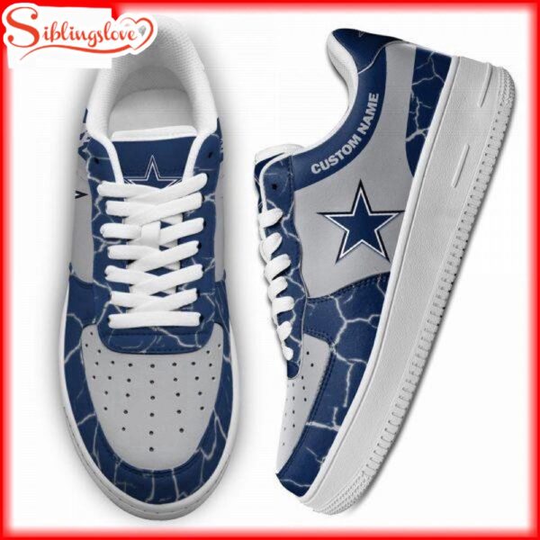 Custom Name Dallas Cowboys NFL Air Force 1 Shoes Gift For Fans