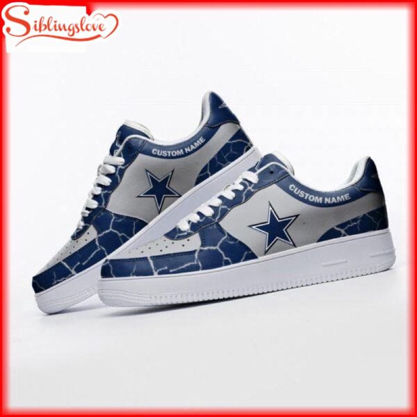 Custom Name Dallas Cowboys NFL Air Force 1 Shoes Gift For Fans