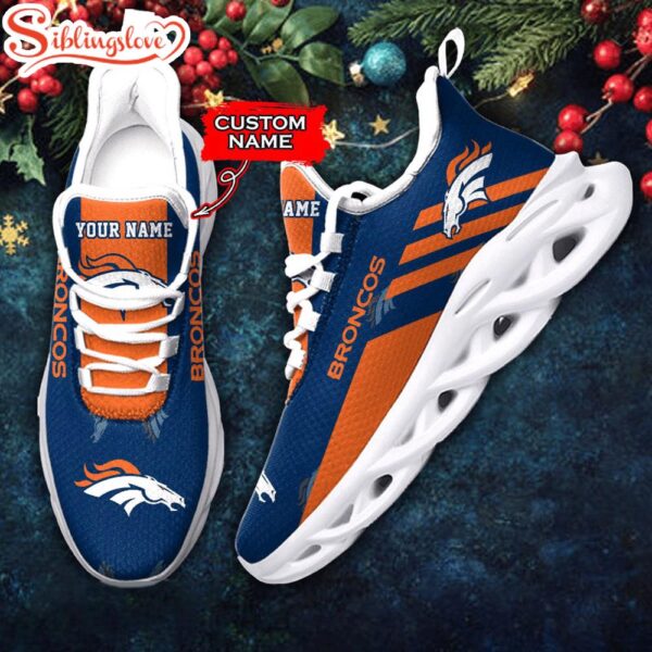 Custom Name Denver Broncos NFL New Football Team Christmas Max Soul Shoes