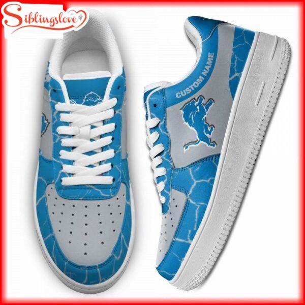 Custom Name Detroit Lions NFL Air Force 1 Shoes Gift For Fans