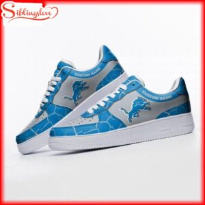 Custom Name Detroit Lions NFL Air Force 1 Shoes Gift For Fans