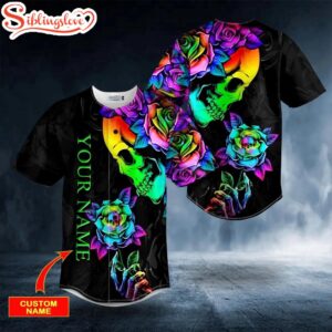 Custom Name Fantasy Roses Skull…