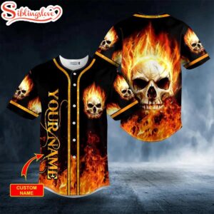 Custom Name Giant Fire Skull…