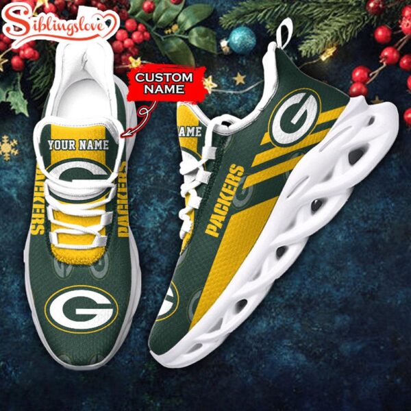 Custom Name Green Bay Packers NFL New Football Team Christmas Max Soul Shoes