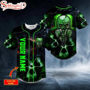 Custom Name Green Neon Biohazard…