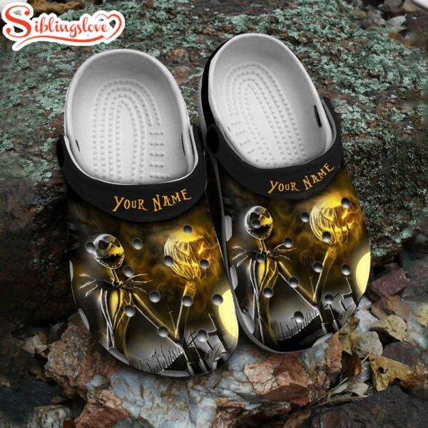 Custom Name Halloween The Nightmare Before Christmas Jack Skellington Clogs Shoes For Men Women