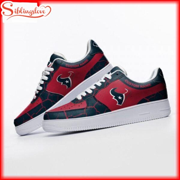 Custom Name Houston Texans NFL Air Force 1 Shoes Gift For Fans