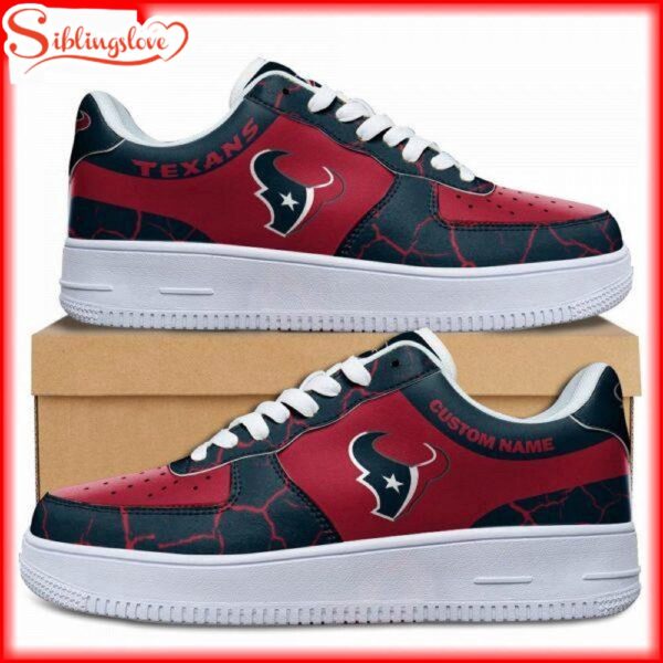 Custom Name Houston Texans NFL Air Force 1 Shoes Gift For Fans