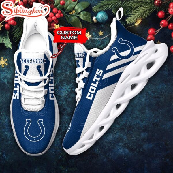 Custom Name Indianapolis Colts NFL New Football Team Christmas Max Soul Shoes