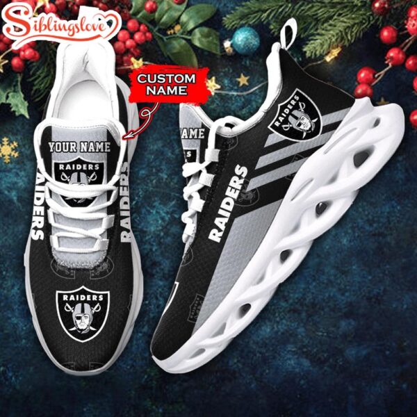 Custom Name Las Vegas Raiders NFL New Football Team Christmas Max Soul Shoes