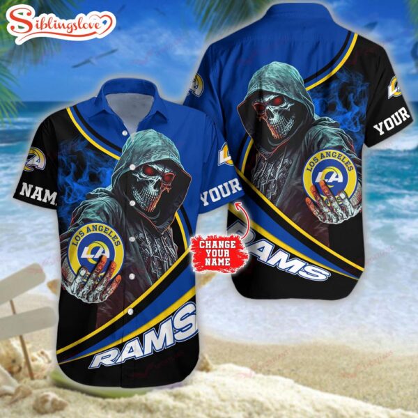 Personalized Name Football Team Los Angeles Rams NFL Hawaiian Shirt For Fans