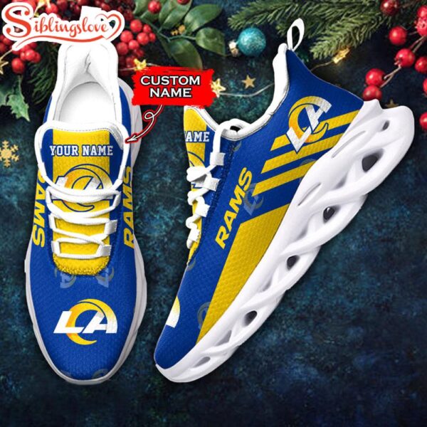 Custom Name Los Angeles Rams NFL New Football Team Christmas Max Soul Shoes