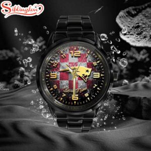 Custom Name New England Patriots NFL 3D Men Black Stainless Steel Watch Gift For Fans