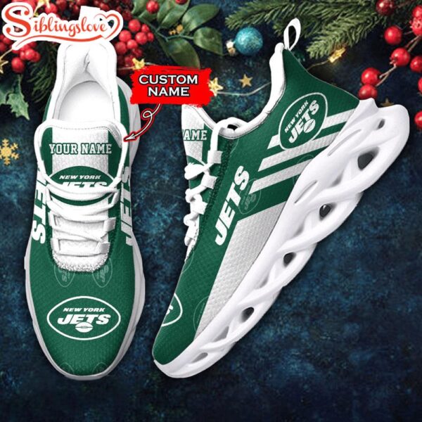 Custom Name New York Jets NFL New Football Team Christmas Max Soul Shoes