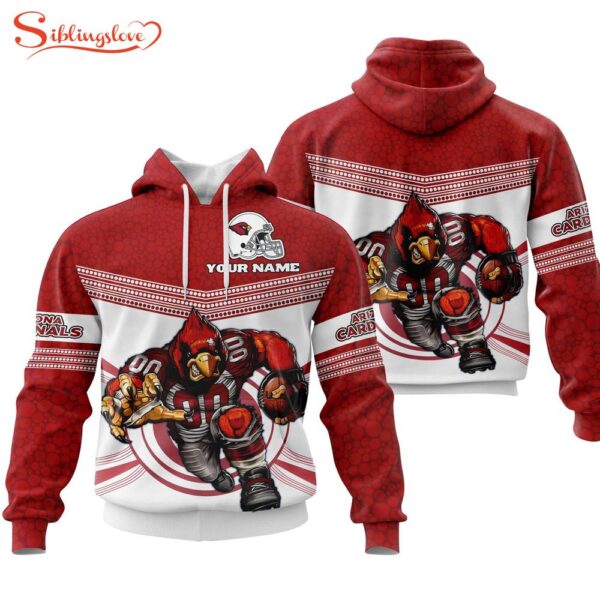 Custom Name NFL Arizona Cardinals Mascot All Over Print Hoodie Shirt