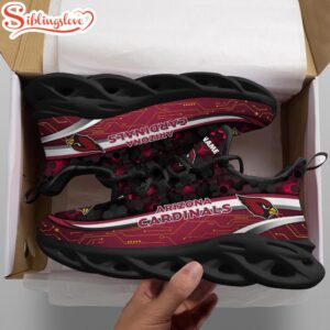 Custom Name NFL Arizona Cardinals Max Soul Shoes For Men And Women