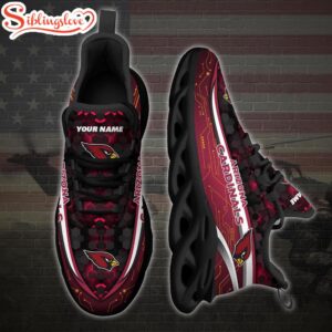 Custom Name NFL Arizona Cardinals Max Soul Shoes For Men And Women