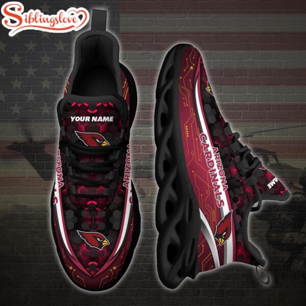 Custom Name NFL Arizona Cardinals Max Soul Shoes For Men And Women