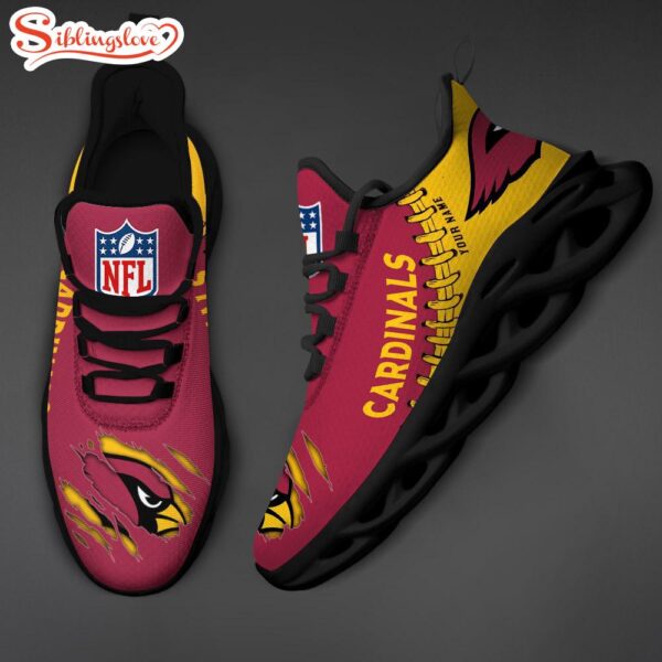 Custom Name NFL Arizona Cardinals Max Soul Shoes