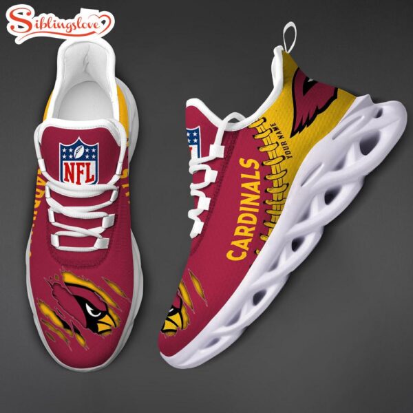 Custom Name NFL Arizona Cardinals Max Soul Shoes