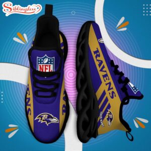 Custom Name NFL Baltimore Ravens Max Soul Shoes Gift For Fans