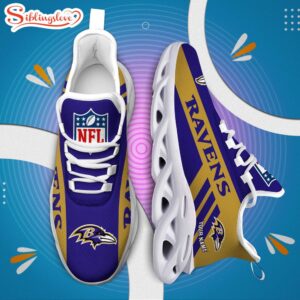 Custom Name NFL Baltimore Ravens Max Soul Shoes Gift For Fans