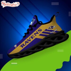 Custom Name NFL Baltimore Ravens Max Soul Shoes Gift For Fans