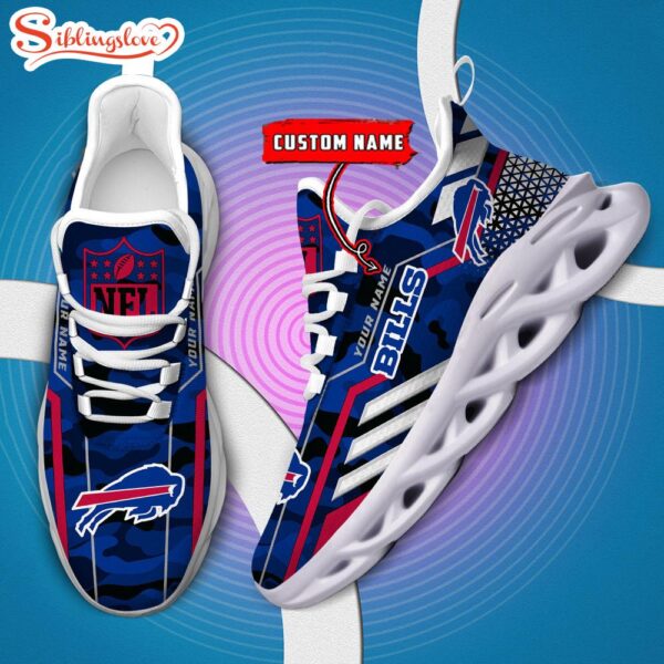 Custom Name NFL Buffalo Bills Clunky Max Soul Shoes