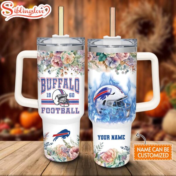 Custom Name NFL Buffalo Bills Football Custom Stanley Tumbler 40oz With Handle