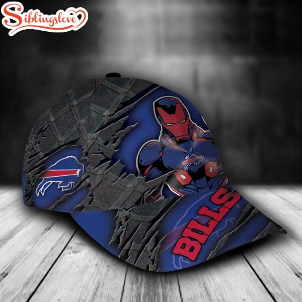 Custom Name NFL Buffalo Bills Iron Man All Over Print 3D Classic Cap