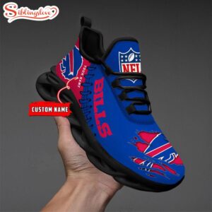 Custom Name NFL Buffalo Bills Max Soul Shoes