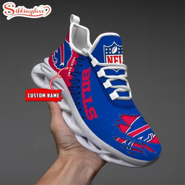 Custom Name NFL Buffalo Bills Max Soul Shoes