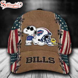 Custom Name NFL Buffalo Bills Snoopy All Over Print 3D Classic Cap