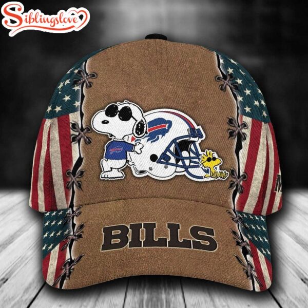 Custom Name NFL Buffalo Bills Snoopy All Over Print 3D Classic Cap