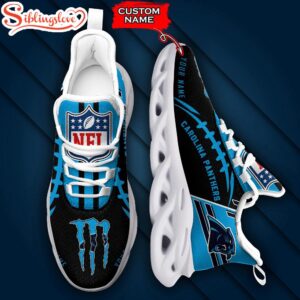 Custom Name NFL Carolina Panthers Max Soul Shoes For Men And Women