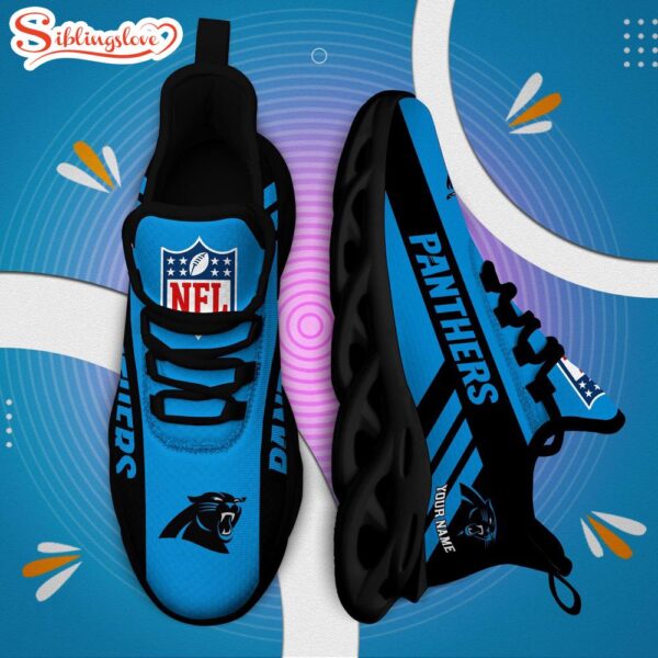 Custom Name NFL Carolina Panthers Max Soul Shoes Gift For Fans